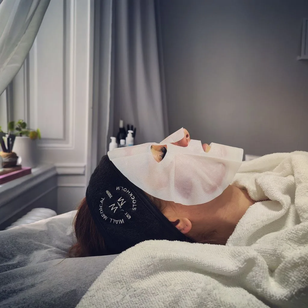 ansiktsmask efter microneedling